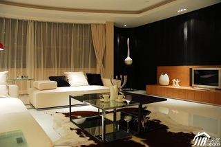 简约风格复式稳重冷色调豪华型140平米以上客厅沙发图片
