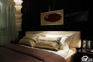 简约风格复式稳重冷色调豪华型140平米以上卧室床效果图
