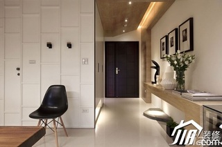 日式风格三居室简洁咖啡色富裕型140平米以上背景墙效果图