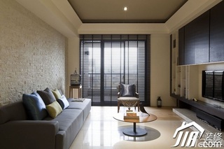 日式风格三居室简洁咖啡色富裕型140平米以上客厅沙发效果图