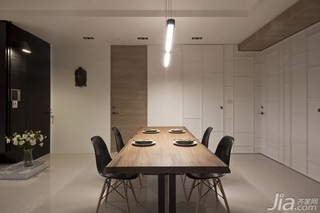 日式风格三居室简洁咖啡色富裕型140平米以上餐厅餐桌效果图