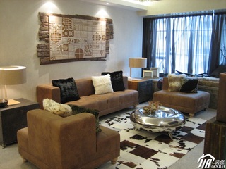 混搭风格公寓豪华型客厅沙发效果图