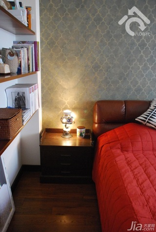 田园风格小户型小清新绿色经济型卧室床头柜效果图