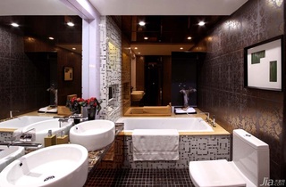 欧式风格三居室古典豪华型卫生间洗手台图片