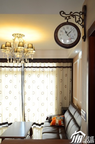 欧式风格公寓时尚富裕型客厅灯具婚房平面图