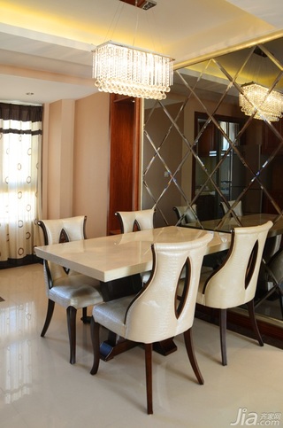 欧式风格公寓时尚富裕型餐厅餐桌婚房家装图片