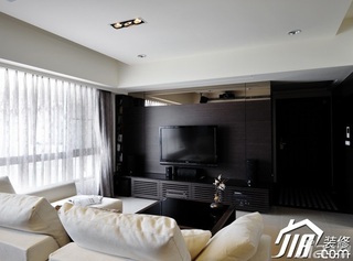 中式风格公寓简洁富裕型90平米客厅电视柜效果图
