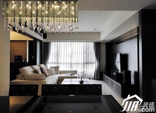 中式风格公寓简洁富裕型90平米客厅沙发效果图