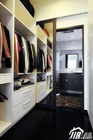 中式风格公寓富裕型90平米衣帽间衣柜设计图纸