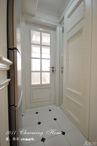 公寓小清新白色富裕型130平米厨房隔断装修图片