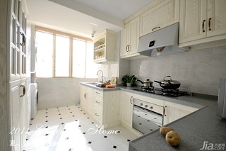 公寓小清新白色富裕型130平米厨房橱柜定做