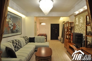 混搭风格二居室舒适富裕型80平米客厅沙发背景墙沙发图片