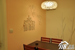 混搭风格二居室舒适富裕型80平米餐厅餐厅背景墙餐桌效果图
