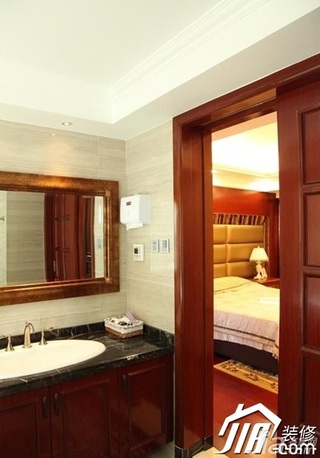 混搭风格公寓豪华型120平米主卫浴室柜效果图