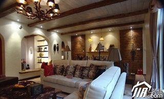 地中海风格三居室古典富裕型客厅沙发图片