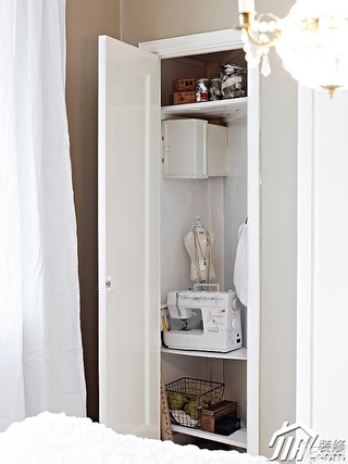 简约风格小户型白色经济型50平米卧室收纳柜图片