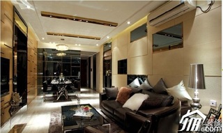 简约风格二居室冷色调富裕型客厅沙发背景墙沙发效果图