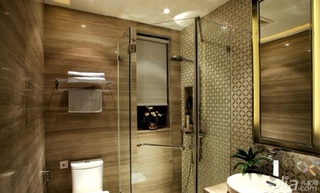 简约风格二居室舒适冷色调富裕型卫生间洗手台效果图