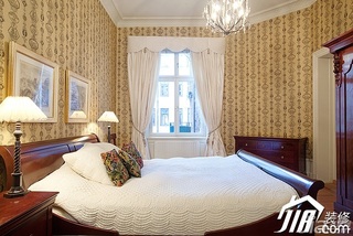 北欧风格公寓舒适豪华型卧室卧室背景墙床图片