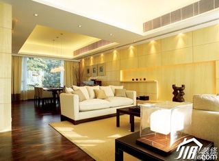 简约风格二居室大气米色3万-5万客厅沙发图片