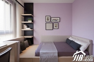 简约风格三居室简洁豪华型卧室地台设计