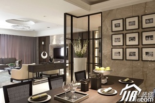 简约风格三居室简洁豪华型餐厅餐厅背景墙餐桌效果图