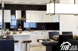 简约风格公寓简洁白色豪华型厨房橱柜设计