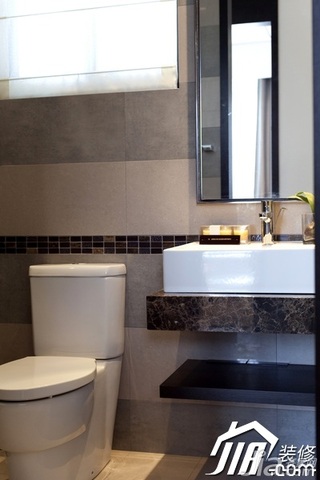 简约风格公寓简洁豪华型卫生间洗手台图片