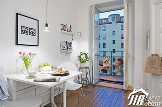 公寓简洁白色经济型90平米餐厅餐厅背景墙餐桌图片