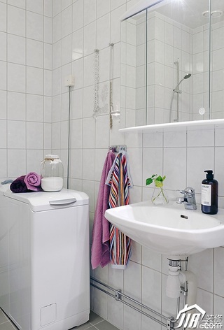 公寓经济型90平米卫生间洗手台图片