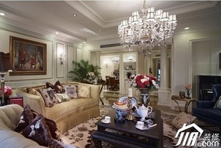 美式风格二居室古典豪华型客厅沙发背景墙沙发效果图