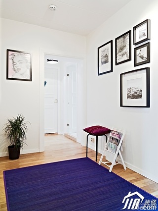 北欧风格公寓简洁白色经济型80平米背景墙装修效果图