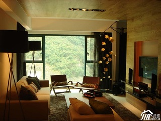 简欧风格公寓富裕型客厅电视背景墙沙发效果图