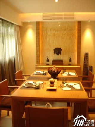 简欧风格公寓艺术原木色富裕型餐厅餐桌图片