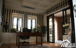 别墅大气暖色调富裕型140平米以上书桌效果图