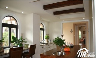 别墅大气暖色调富裕型140平米以上厨房橱柜设计图