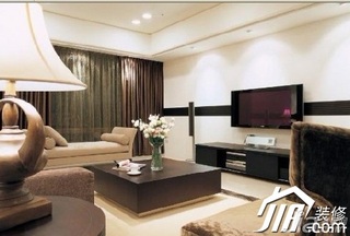新古典风格三居室大气3万以下客厅电视背景墙沙发图片