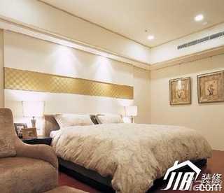 新古典风格三居室大气3万以下卧室卧室背景墙床图片