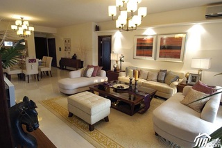 欧式风格三居室15-20万客厅沙发效果图