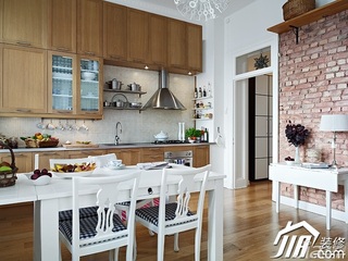 北欧风格公寓实用经济型100平米厨房餐桌效果图