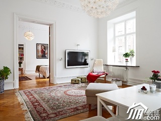 北欧风格公寓简洁经济型100平米客厅设计图纸