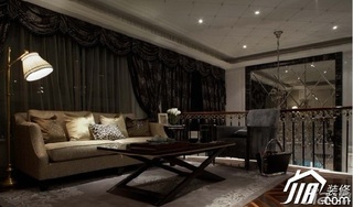 新古典风格二居室古典冷色调富裕型客厅沙发图片