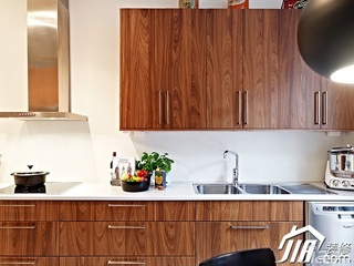 北欧风格公寓实用经济型80平米厨房橱柜图片