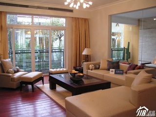 中式风格三居室富裕型客厅沙发效果图