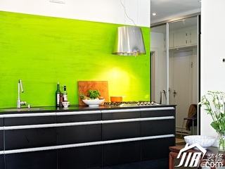 北欧风格公寓简洁绿色经济型70平米厨房橱柜图片