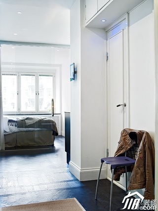 北欧风格公寓简洁白色经济型70平米卧室装潢