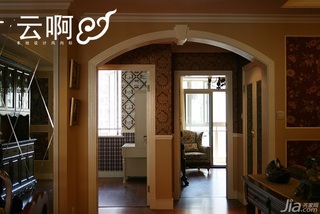 美式乡村风格三居室艺术富裕型走廊装修图片
