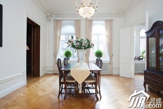 混搭风格公寓简洁白色豪华型餐厅餐桌效果图