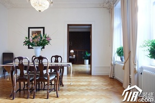 混搭风格公寓简洁白色豪华型餐厅餐桌效果图