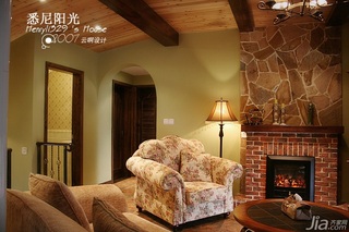 田园风格别墅唯美富裕型客厅壁炉图片